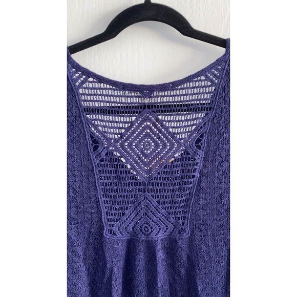 SOLD - American Rag Boho navy crochet top - Picture 5 of 5